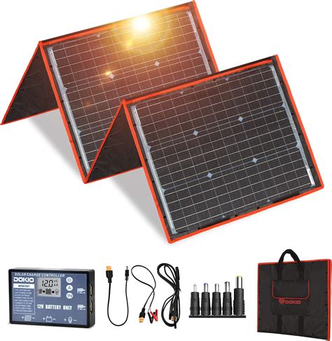 DOKIO 160 watts Solar Panel (Monocrystalline, Portable, Foldable)