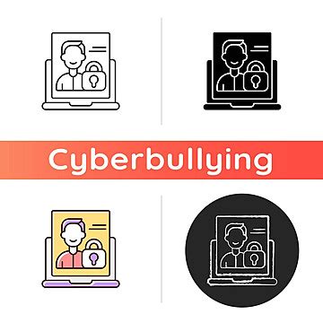 Make Account Private Linear Icon Concept Cyberbullying Logo Vector ...