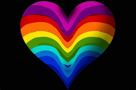 Premium Photo | Love word with gay pride flag