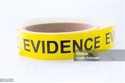 Yellow Evidence Tape On White Background Stock Photo - Download Image ...