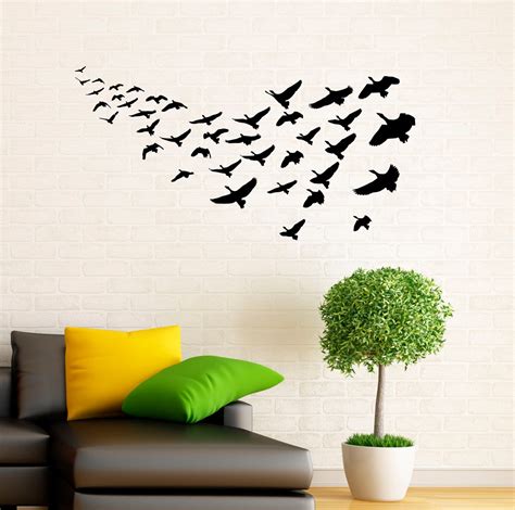 Flying Birds Wall Decal Flock Of Birds Decals Vinyl Stickers