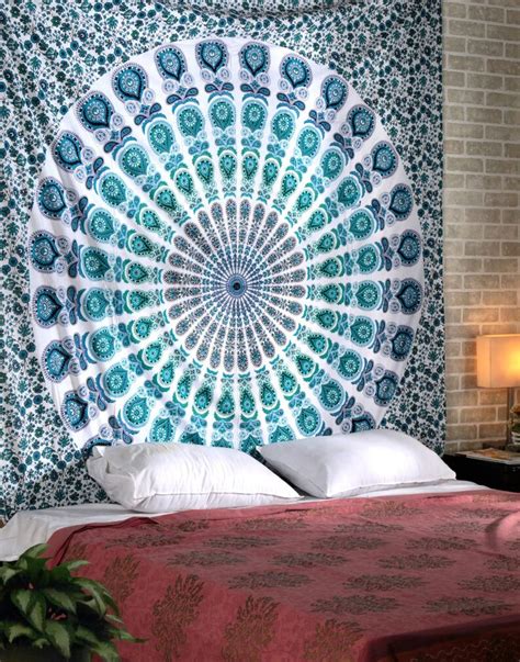 Tapestry Wall Hanging Mandala Tapestries Indian Cotton | Etsy