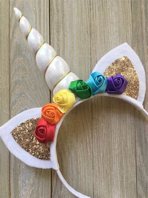 Rainbow Unicorn Headband Unicorn Horn Unicorn Birthday - Etsy