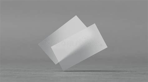 Blank Plastic Transparent Business Cards Mockups, Stock Illustration ...