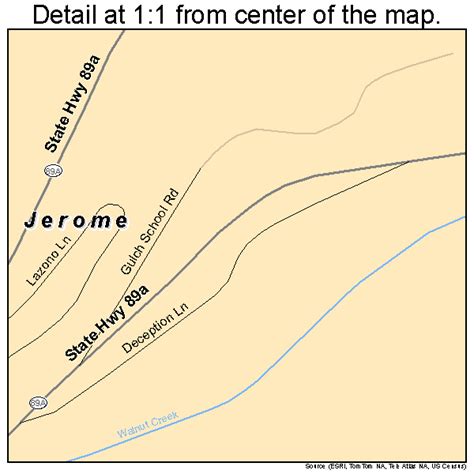 Jerome Arizona Street Map 0436290