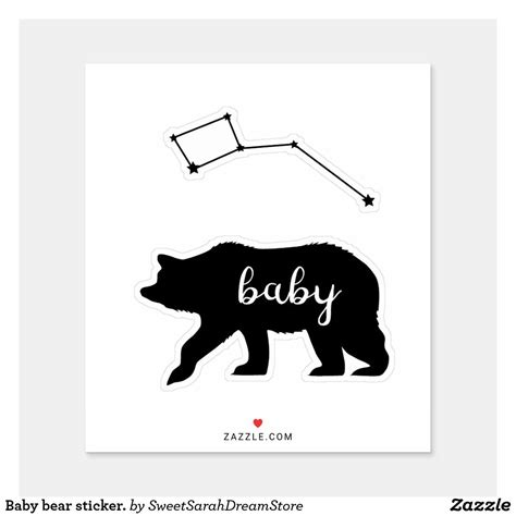 Baby bear sticker. sticker | Stickers, Bumper stickers, Custom stickers