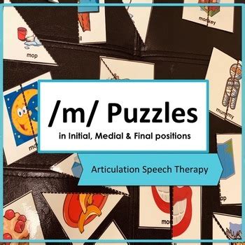 M Sound - Articulation and Puzzle Cards - Speech Therapy - Bundle