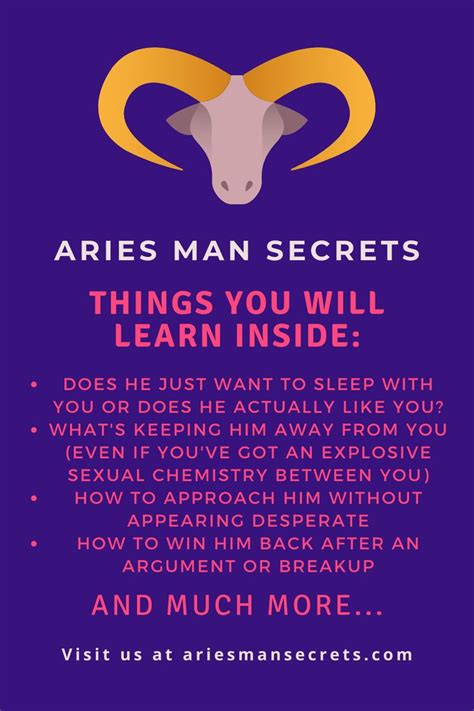 Introducing ‘Aries Man Secrets’: Roadmap to an Aries man’s mind in 2020 | Aries men, Love ...