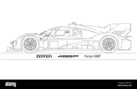 Italy, year 2022, new Ferrari 499P silhouette design, endurance world ...