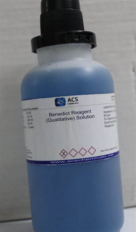 ACS Liquid Benedict Reagent, Packaging Type: Bottle, Grade Standard: Qualitative solution at Rs ...