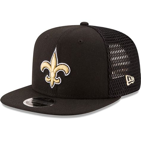 New Era New Orleans Saints Black Mesh Fresh 9FIFTY Adjustable Hat