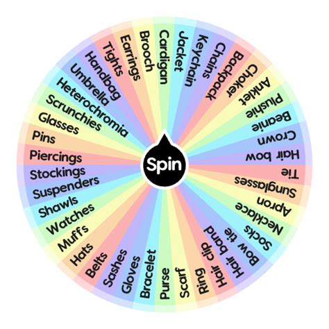 Accessories for characters | Spin The Wheel App