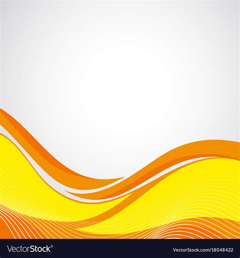 Background design with wavy orange lines Vector Image