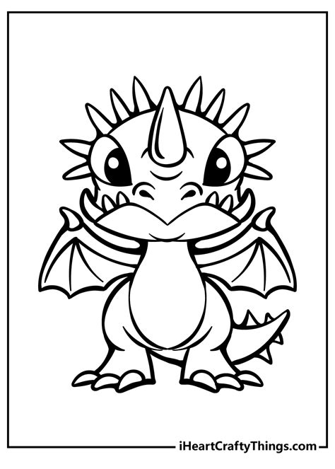 Coloring Pages Of Cute Baby Dragons