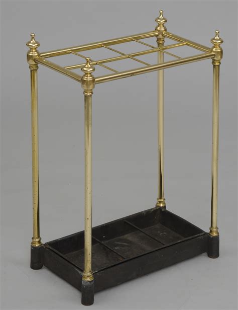 English Antique Brass Umbrella Stand, Circa 1860