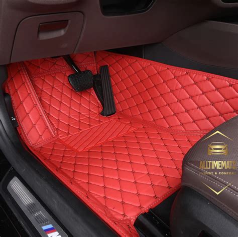 Luxurious Red/Black Floor Mats/Car Mats- Custom Made – All Time Mats