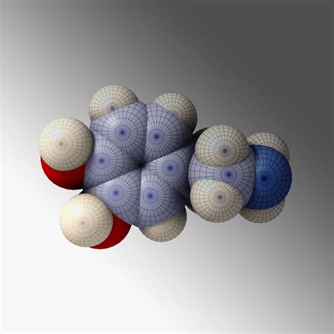 dopamine molecule neurotransmitters 3d model