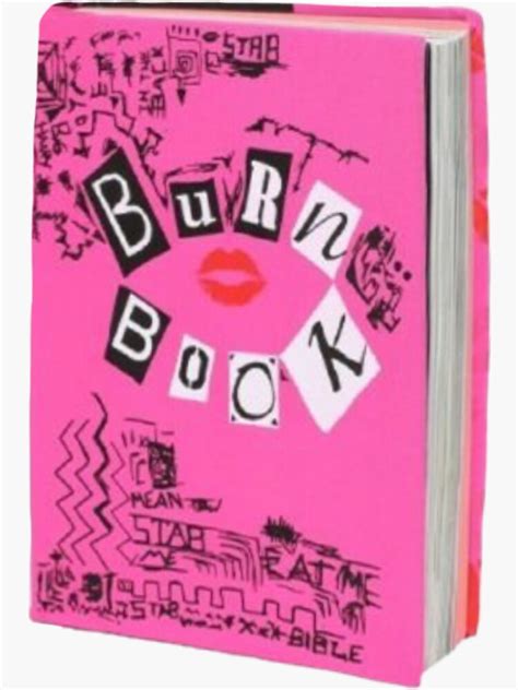 "Burn Book" Sticker for Sale by luvathenna | Redbubble