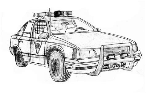 Police Car Drawing, Pencil, Sketch, Colorful, Realistic Art Images | Drawing Skill