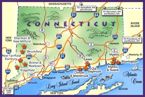 Lighthouse Maps | Map, New england states, Tourist map