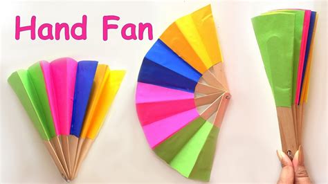 DIY - Homemade paper hand fan. best out of waste. kids craft ideas.