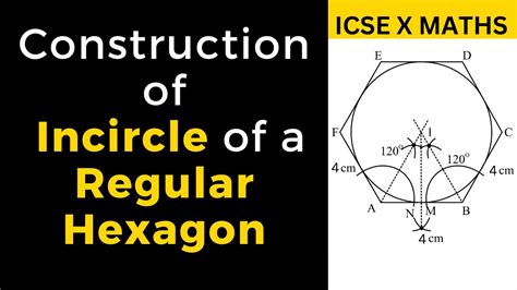 Construction of Incircle Of A Regular Hexagon । ICSE Class 10 । Construction - YouTube