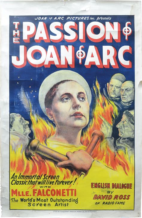 The Passion of Joan of Arc (Original US poster for the 1933 sound ...