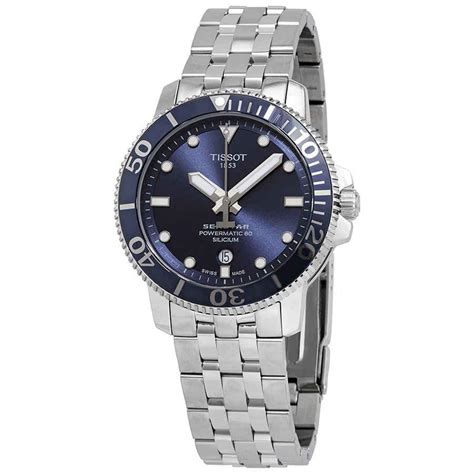 Tissot Seastar 1000 Powermatic 80 Automatic Crystal Blue Dial Mens ...