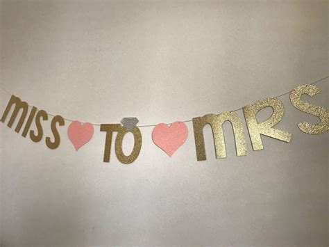 Miss to Mrs Banner Gold Miss to Mrs Banner Bridal Shower | Etsy