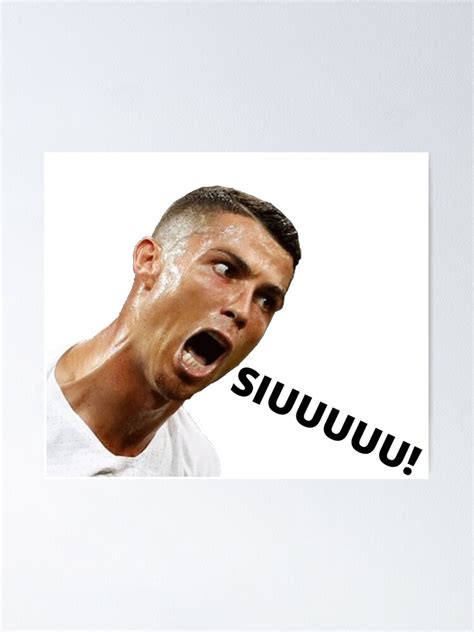 "cristiano ronaldo siuuu meme" Poster for Sale by BEODA | Redbubble