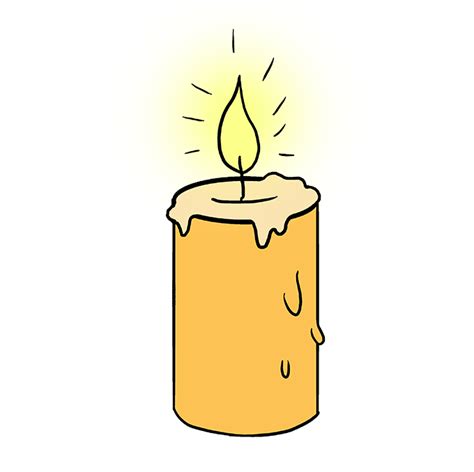 How to Draw a Candle - Really Easy Drawing Tutorial