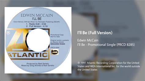 Edwin McCain - I'll Be (Full Version) - YouTube