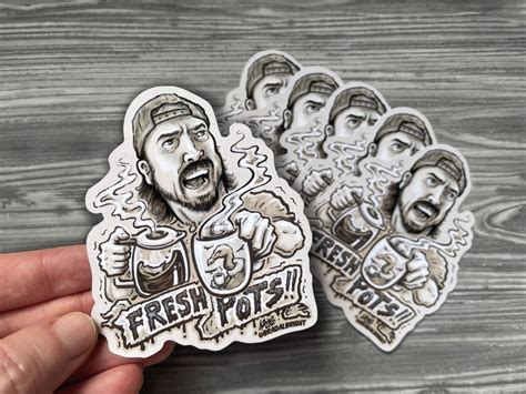 Fresh Pots Dave Grohl Coffee Illustration Stickers and | Etsy