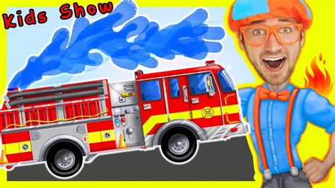 Videos For Children - Fire Truck Nursery Rhymes Playlist | by Blippi ...