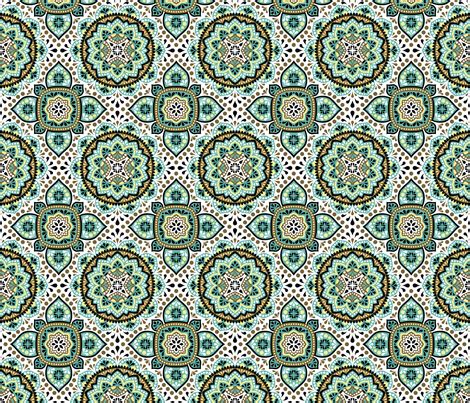 Arabian ornamental pattern fabric - yamanekopaws - Spoonflower