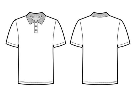 Premium Vector | White polo shirt for template. front and back | Polo t ...