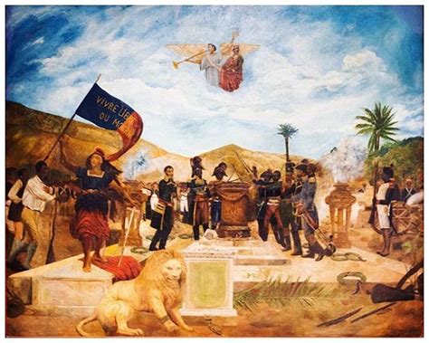 Le serment des ancêtres” Painting commemorating the Declaration Of Independence of Haiti in ...