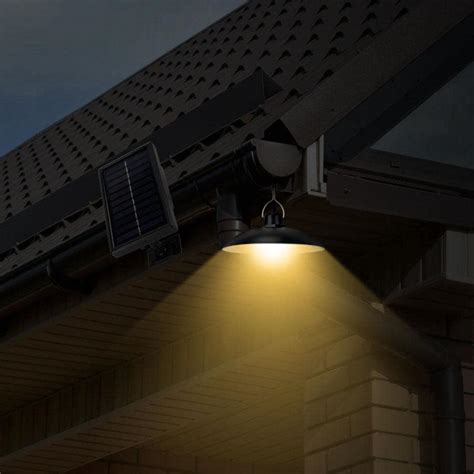 Solar Shed Lights Dual Lighting Heads Dimmable Timing Dusk To Dawn Sensor Hanging Lamp IP65 ...