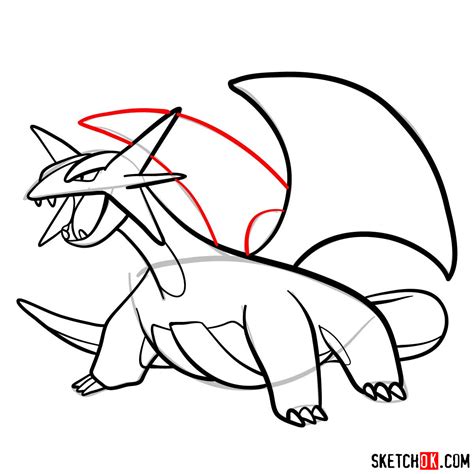 How to Draw Salamence: Step-by-Step Pokémon Drawing Tutorial