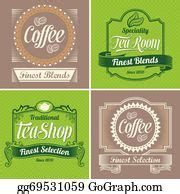 900+ Vintage Coffee And Tea Labels Clip Art | Royalty Free - GoGraph