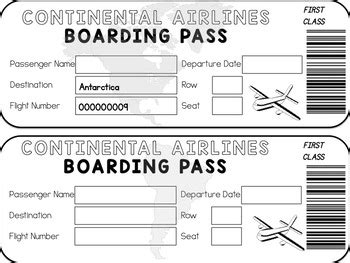 Airline Boarding Pass Template