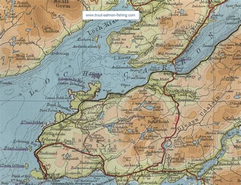 map-Scotland-Lochalsh -Loch Carron - Plockton. Ordnance Survey map for MacLennan and Mastheson ...