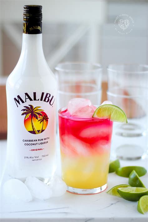 How to Make a Malibu Bay Breeze Drink TWO WAYS!