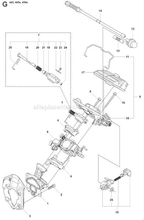 Husqvarna 450 E Parts List and Diagram - (2007-09) : eReplacementParts.com