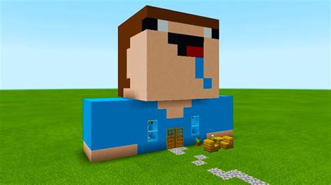 Minecraft: How To Make Noob Statue House - YouTube