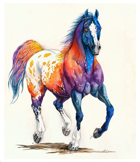 Too Color Appaloosa Straight Run Prints - Etsy | Colorful horse painting, Horse art, Indian horses