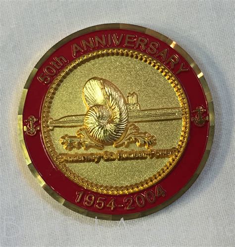 50th Anniversary 1954-2004 USS NAUTILUS SSN-571 Challenge Coin USN US ...