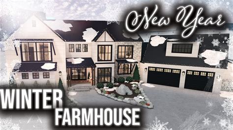 Bloxburg Speedbuild: Cozy Winter New Year Home || Christmas house build ...