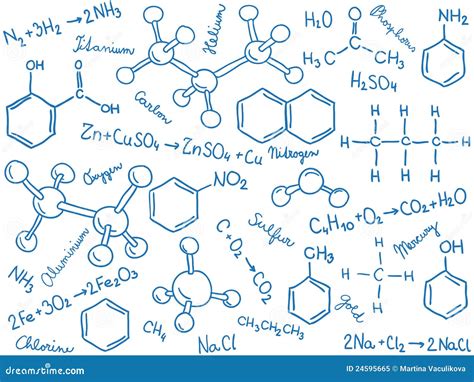 Chemistry Background - Molecules and Formulas Stock Vector ...