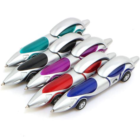 10pcs funny novelty racing car design ballpoint pen portable ball pens for child kids toy ...